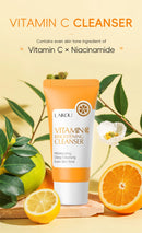 Sabonete Facial com Vitamina C 50g Hidratante, Limpeza Profunda, Refina os Poros, Ilumina a Pele - Produto Coreano para Cuidados com a Pele