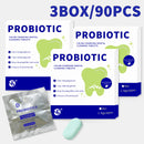 Comprimidos probióticos para limpeza dental, 30/60/90 comprimidos por caixa, com hálito fresco por muito tempo, dentes limpos e cuidado dental portátil.