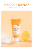 Sabonete Facial com Vitamina C 50g Hidratante, Limpeza Profunda, Refina os Poros, Ilumina a Pele - Produto Coreano para Cuidados com a Pele